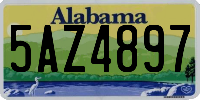 AL license plate 5AZ4897