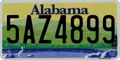 AL license plate 5AZ4899