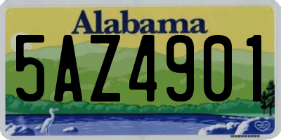 AL license plate 5AZ4901