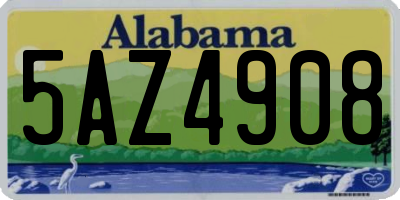 AL license plate 5AZ4908