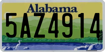 AL license plate 5AZ4914
