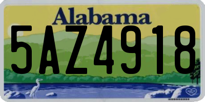 AL license plate 5AZ4918