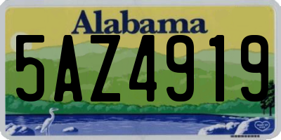 AL license plate 5AZ4919