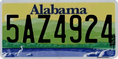 AL license plate 5AZ4924