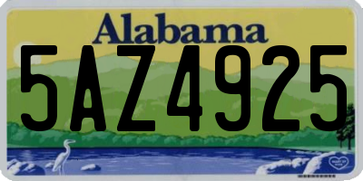 AL license plate 5AZ4925