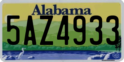 AL license plate 5AZ4933