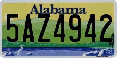 AL license plate 5AZ4942