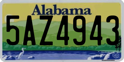 AL license plate 5AZ4943