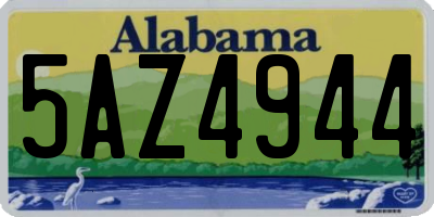 AL license plate 5AZ4944