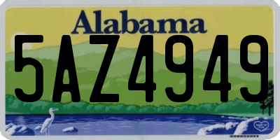 AL license plate 5AZ4949