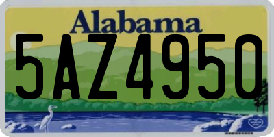 AL license plate 5AZ4950