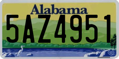 AL license plate 5AZ4951