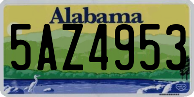AL license plate 5AZ4953