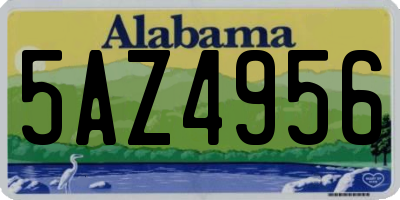 AL license plate 5AZ4956