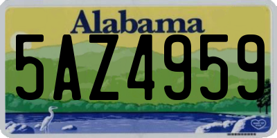 AL license plate 5AZ4959