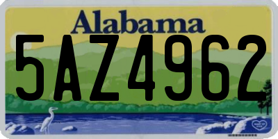 AL license plate 5AZ4962