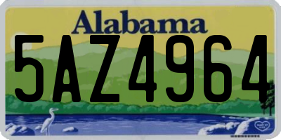 AL license plate 5AZ4964