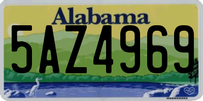 AL license plate 5AZ4969