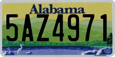 AL license plate 5AZ4971