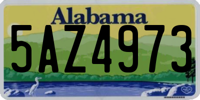 AL license plate 5AZ4973