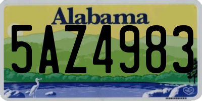 AL license plate 5AZ4983
