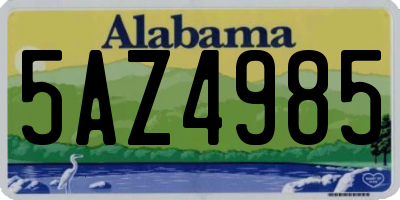 AL license plate 5AZ4985