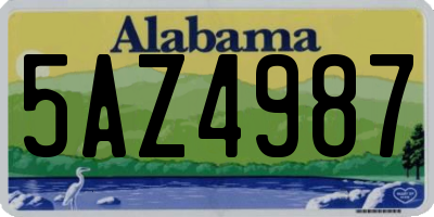 AL license plate 5AZ4987