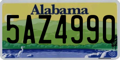 AL license plate 5AZ4990