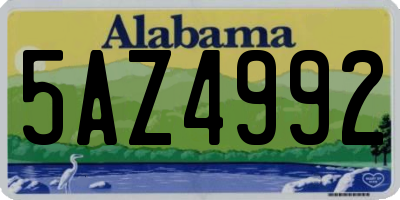AL license plate 5AZ4992