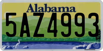 AL license plate 5AZ4993