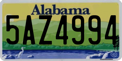 AL license plate 5AZ4994