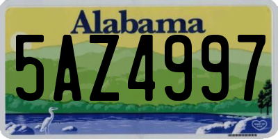 AL license plate 5AZ4997