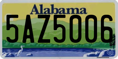 AL license plate 5AZ5006