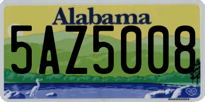 AL license plate 5AZ5008