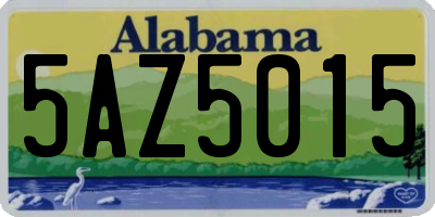 AL license plate 5AZ5015