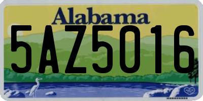 AL license plate 5AZ5016