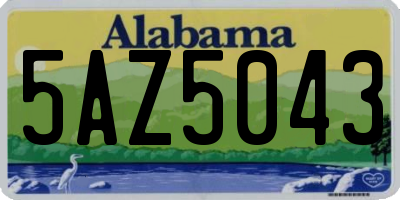 AL license plate 5AZ5043