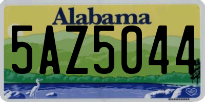 AL license plate 5AZ5044