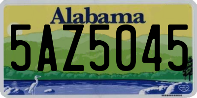 AL license plate 5AZ5045