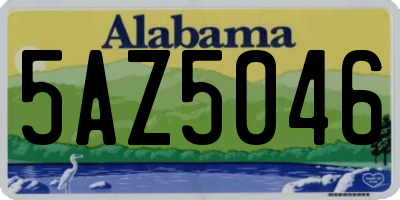 AL license plate 5AZ5046