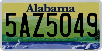AL license plate 5AZ5049