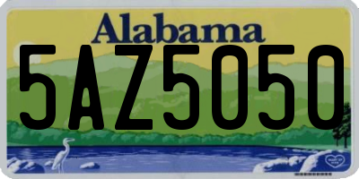 AL license plate 5AZ5050