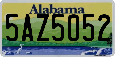 AL license plate 5AZ5052