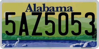 AL license plate 5AZ5053