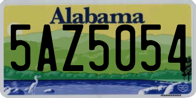 AL license plate 5AZ5054