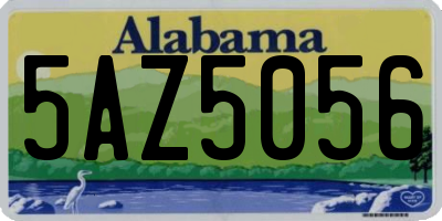AL license plate 5AZ5056
