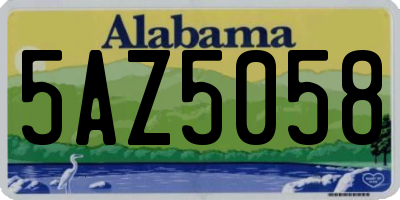 AL license plate 5AZ5058