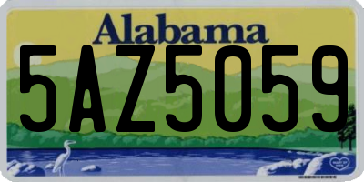 AL license plate 5AZ5059
