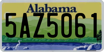 AL license plate 5AZ5061