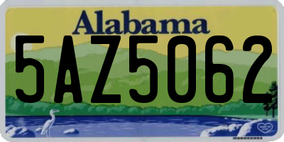 AL license plate 5AZ5062